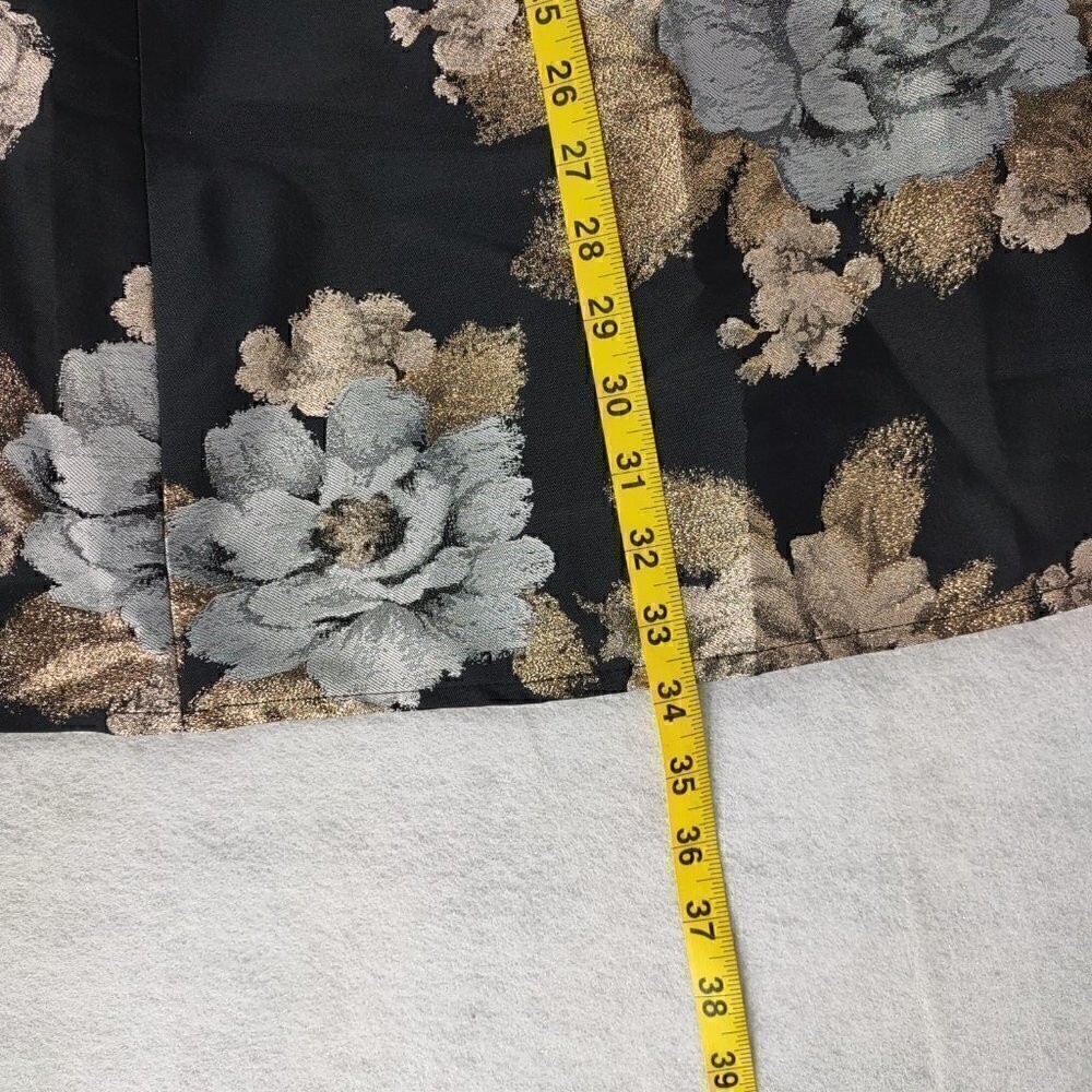 AX Paris Black and Gold Floral Midi Dress - Picture 6 of 10